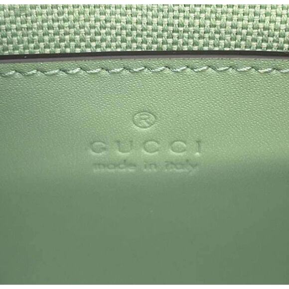 Gucci Ophidia Mini Paille Green GG Supreme Canvas Leather Shoulder Bag - Picture 3 of 4